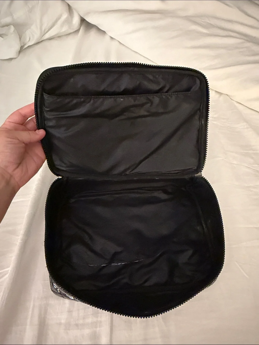 MZ Wallace Shiny Black Toiletry Bag